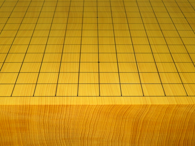 本榧天地柾目六寸四分碁盤 新品（G150） トウシン盤駒店 囲碁 将棋